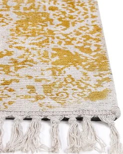 Beliani Matto Viskoosi Keltainen/Beige 160 X 230 Cm Boyali Online
