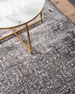 Beliani Matto Viskoosi Tummanharmaa/Hopea 160 X 230 Cm Esel Online