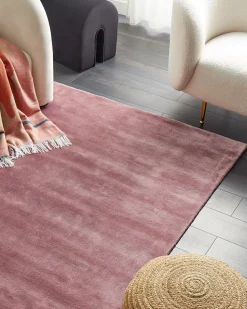 Beliani Matto Viskoosi Vaaleanpunainen 160 X 230 Cm Gesi Ii Outlet