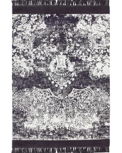 Beliani Matto Viskoosi Violetti/Valkoinen 160 X 230 Cm Akarsu Store