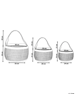 Beliani Meriruohokori Luonnonvari 3 Kpl Arapaima Clearance