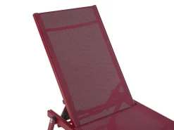 Beliani Metallinen Punainen Aurinkotuoli Portofino Store