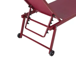 Beliani Metallinen Punainen Aurinkotuoli Portofino Store