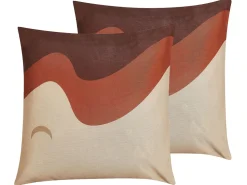 Beliani Monivarinen Kangas Koristetyyny 45 X 45 Cm 2 Kpl Festuca Flash Sale