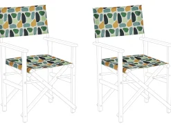 Beliani Monivarinen Taplakuviollinen Vaihtokangas Puutarhatuoliin 2 Kpl Cine Outlet