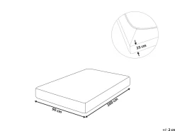 Beliani Muotoonommeltu Puuvillalakana 90 X 200 Cm Vaaleanharmaa Hofuf Shop