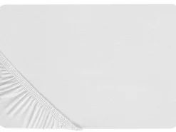 Beliani Muotoonommeltu Puuvillalakana 90 X 200 Cm Valkoinen Hofuf New