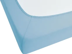 Beliani Muotoonommeltu Puuvillalakana 90 X 200 Cm Vaaleansininen Hofuf Sale