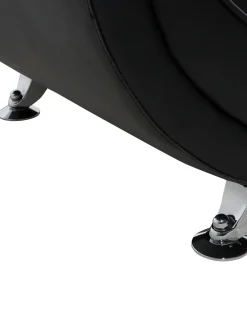 Beliani Musta Keinonahkainen Nojatuoli Leira Fashion