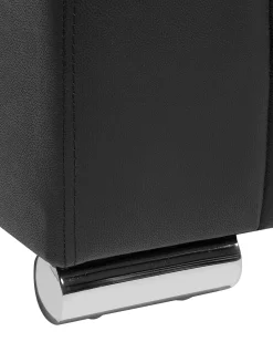 Beliani Musta Nahkaverhoiltu Nojatuoli Helsinki Cheap