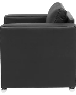 Beliani Musta Nahkaverhoiltu Nojatuoli Helsinki Cheap