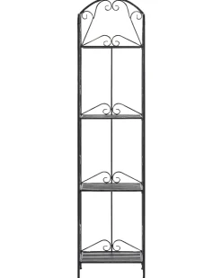 Beliani Musta Rautainen 4-Tasoinen Hylly Valdivia Best