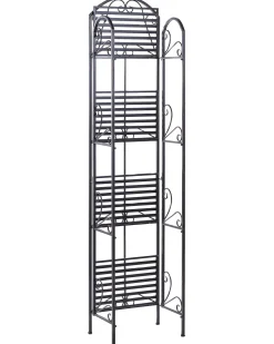 Beliani Musta Rautainen 4-Tasoinen Hylly Valdivia Best