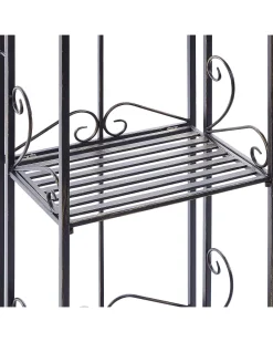 Beliani Musta Rautainen 4-Tasoinen Hylly Valdivia Best