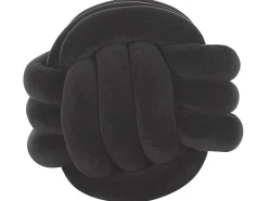 Beliani Musta Samettinen Solmutyyny O 30 Cm Malni Hot