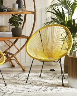 Beliani Narutuoli Polyrottinki Keltainen 2 Kpl Acapulco Ii Clearance