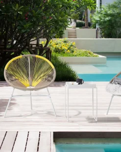 Beliani Narutuoli Polyrottinki Ruskeanharmaa/Keltainen 2 Kpl Acapulco Cheap