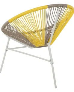 Beliani Narutuoli Polyrottinki Ruskeanharmaa/Keltainen 2 Kpl Acapulco Cheap