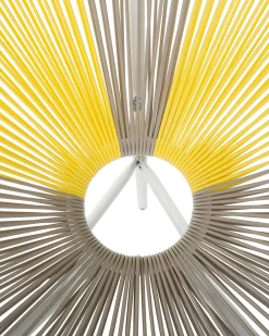 Beliani Narutuoli Polyrottinki Ruskeanharmaa/Keltainen 2 Kpl Acapulco Cheap