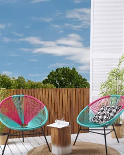 Beliani Narutuoli Polyrottinki Turkoosi/Pinkki 2 Kpl Acapulco Shop