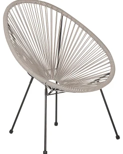 Beliani Narutuoli Polyrottinki Vaaleanharmaa Acapulco Ii Store