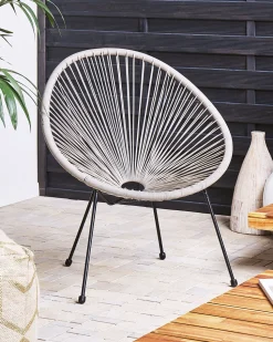 Beliani Narutuoli Polyrottinki Vaaleanharmaa Acapulco Ii Store