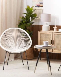 Beliani Narutuoli Polyrottinki Valkoinen 2 Kpl Acapulco Ii Online