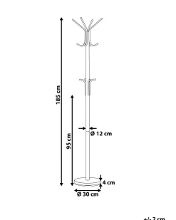 Beliani Naulakko Ruostumaton Teras 12 Koukkua Hopea Claxton Cheap