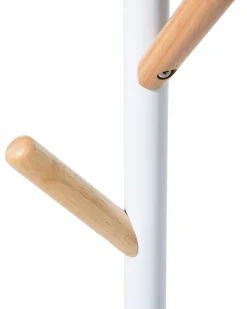 Beliani Naulakko Teras/Manty 5 Koukkua Valkoinen Albin New