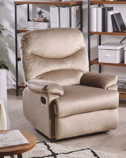 Beliani Nojatuoli Beige Sametti Eslov Online