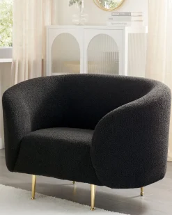 Beliani Nojatuoli Buklee Musta Loen Clearance