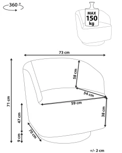 Beliani Nojatuoli Buklee Valkoinen Lavik New