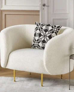 Beliani Nojatuoli Buklee Valkoinen Loen Hot