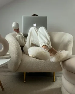 Beliani Nojatuoli Buklee Valkoinen Loen Hot