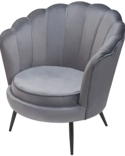 Beliani Nojatuoli Harmaa Sametti Lovikka Fashion