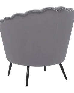 Beliani Nojatuoli Harmaa Sametti Lovikka Fashion