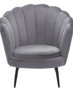 Beliani Nojatuoli Harmaa Sametti Lovikka Fashion