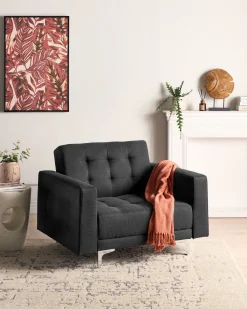 Beliani Nojatuoli Kangas Grafiitinharmaa Aberdeen New