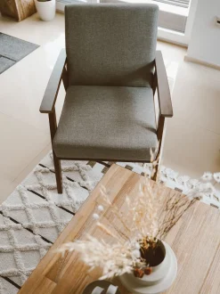 Beliani Nojatuoli Kangas Harmaa Asnes Outlet