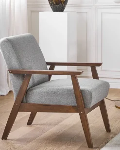 Beliani Nojatuoli Kangas Harmaa Asnes Outlet