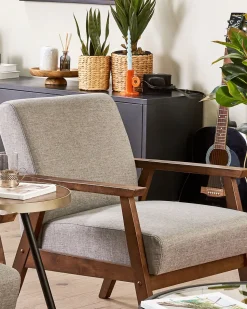 Beliani Nojatuoli Kangas Harmaa Asnes Outlet