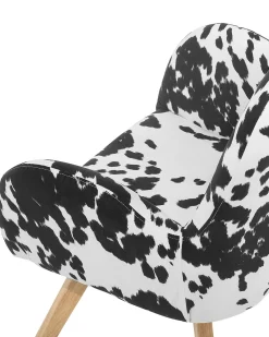 Beliani Nojatuoli Kangas Musta/Valkoinen Bjarn Flash Sale