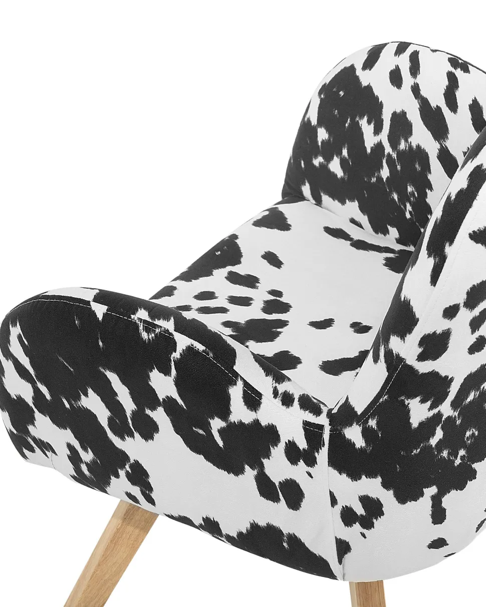 Beliani Nojatuoli Kangas Musta/Valkoinen Bjarn Flash Sale