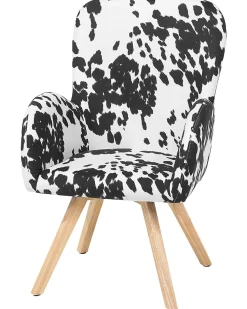 Beliani Nojatuoli Kangas Musta/Valkoinen Bjarn Flash Sale