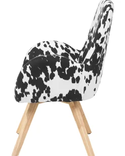 Beliani Nojatuoli Kangas Musta/Valkoinen Bjarn Flash Sale