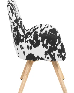 Beliani Nojatuoli Kangas Musta/Valkoinen Bjarn Flash Sale