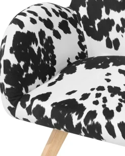 Beliani Nojatuoli Kangas Musta/Valkoinen Bjarn Flash Sale