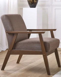 Beliani Nojatuoli Kangas Ruskea Asnes Cheap