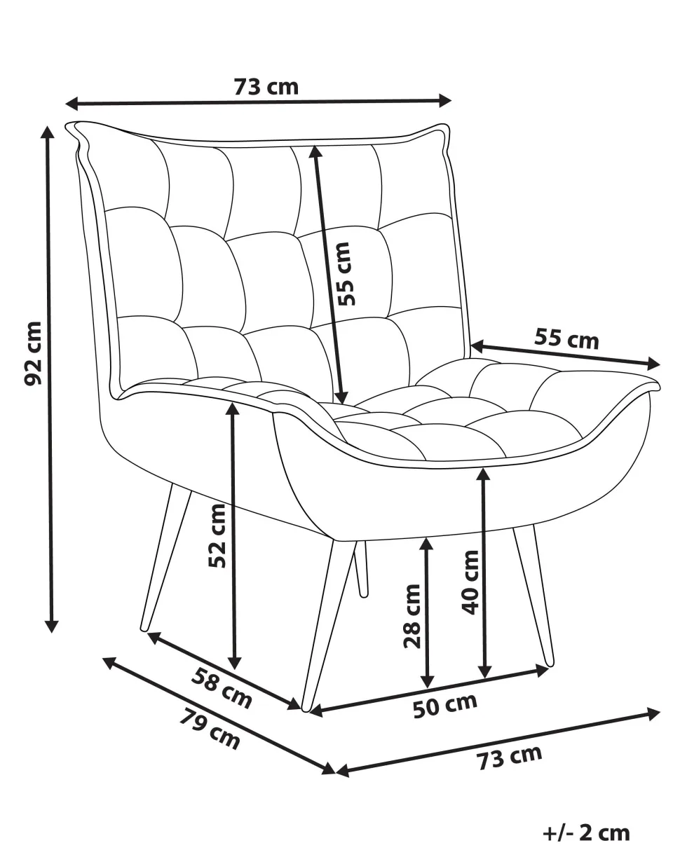 Beliani Nojatuoli Kangas Vaalea Beige Alvesta Sale