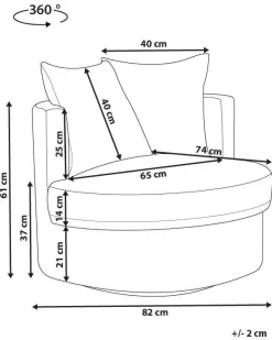 Beliani Nojatuoli Kangas Vaalea Beige Dalby Cheap